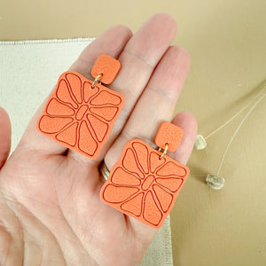 Square Matisse Inspired Earrings