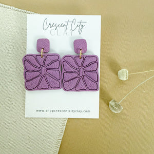 Square Matisse Inspired Earrings