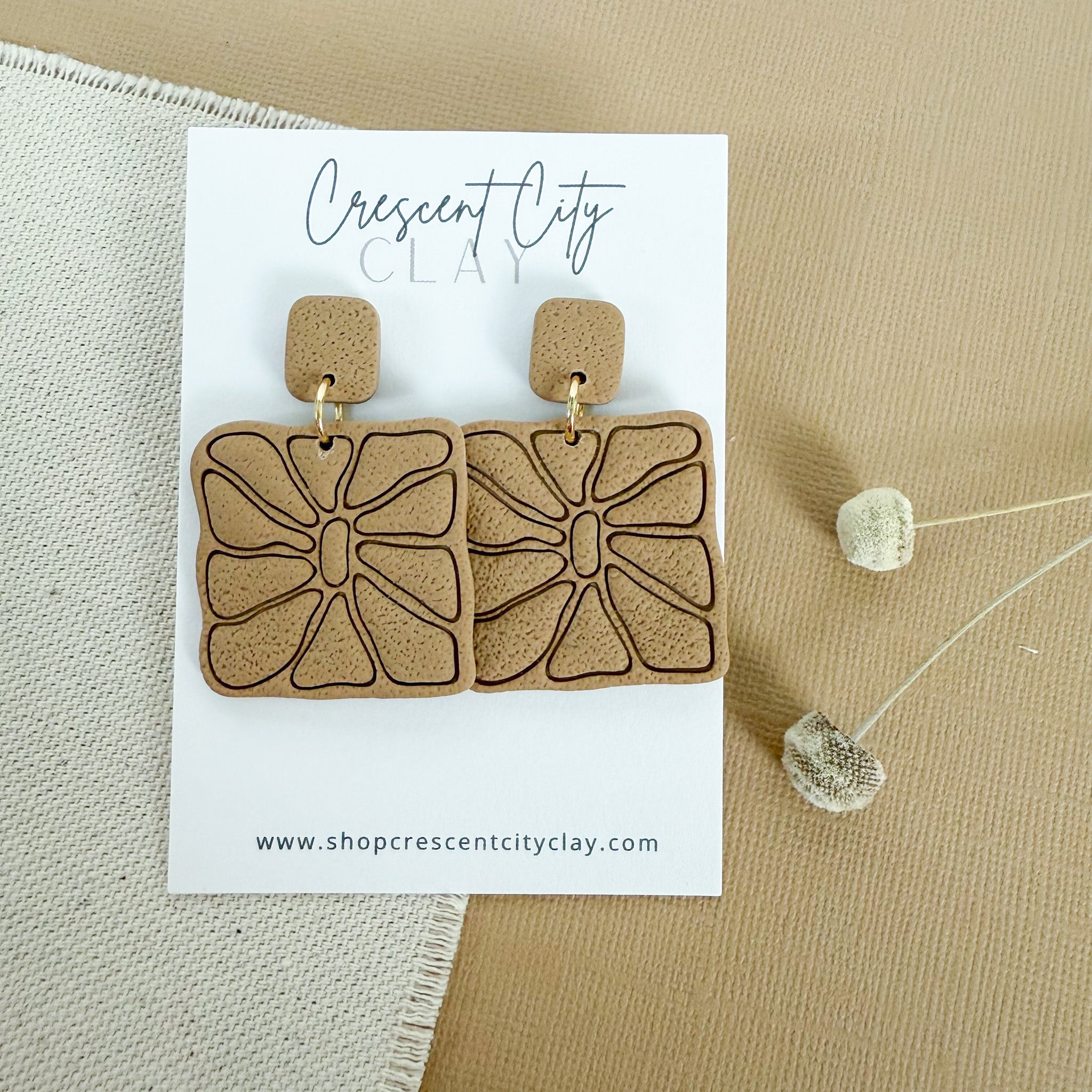 Square Matisse Inspired Earrings
