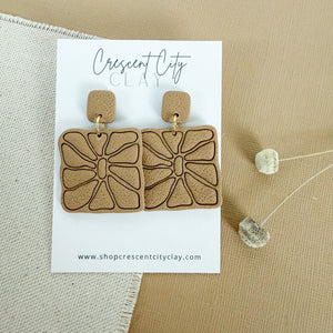 Square Matisse Inspired Earrings