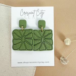 Square Matisse Inspired Earrings