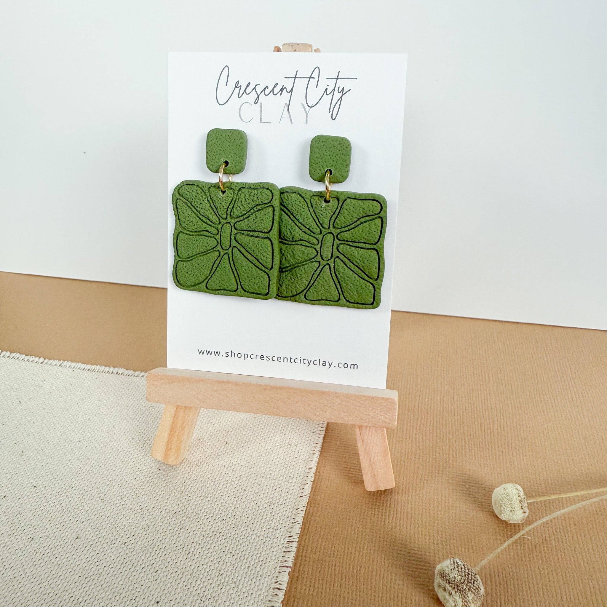 Square Matisse Inspired Earrings