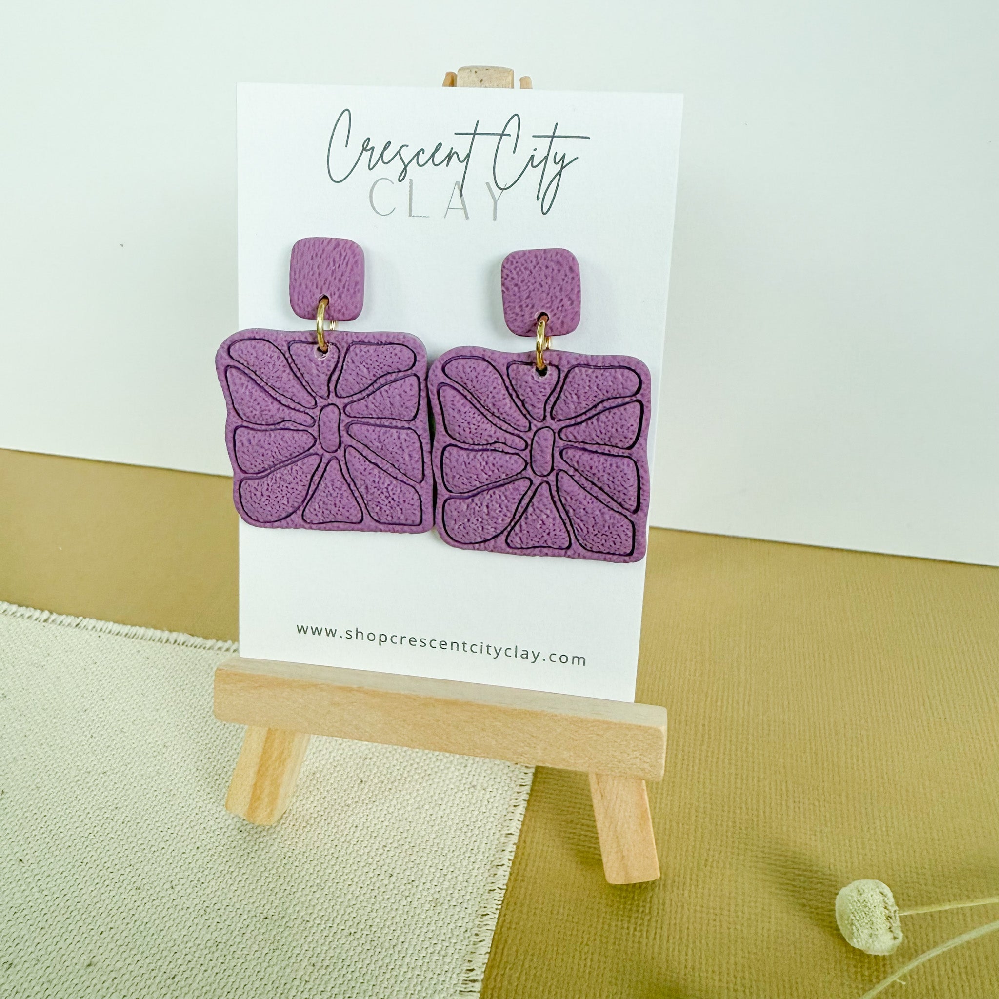 Square Matisse Inspired Earrings