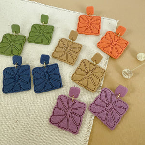 Square Matisse Inspired Earrings