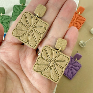 Square Matisse Inspired Earrings