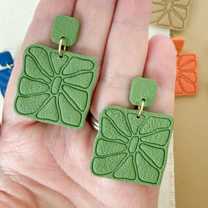 Square Matisse Inspired Earrings