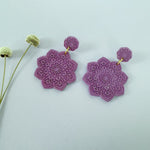 Load image into Gallery viewer, Mandala Earrings in Mulberry
