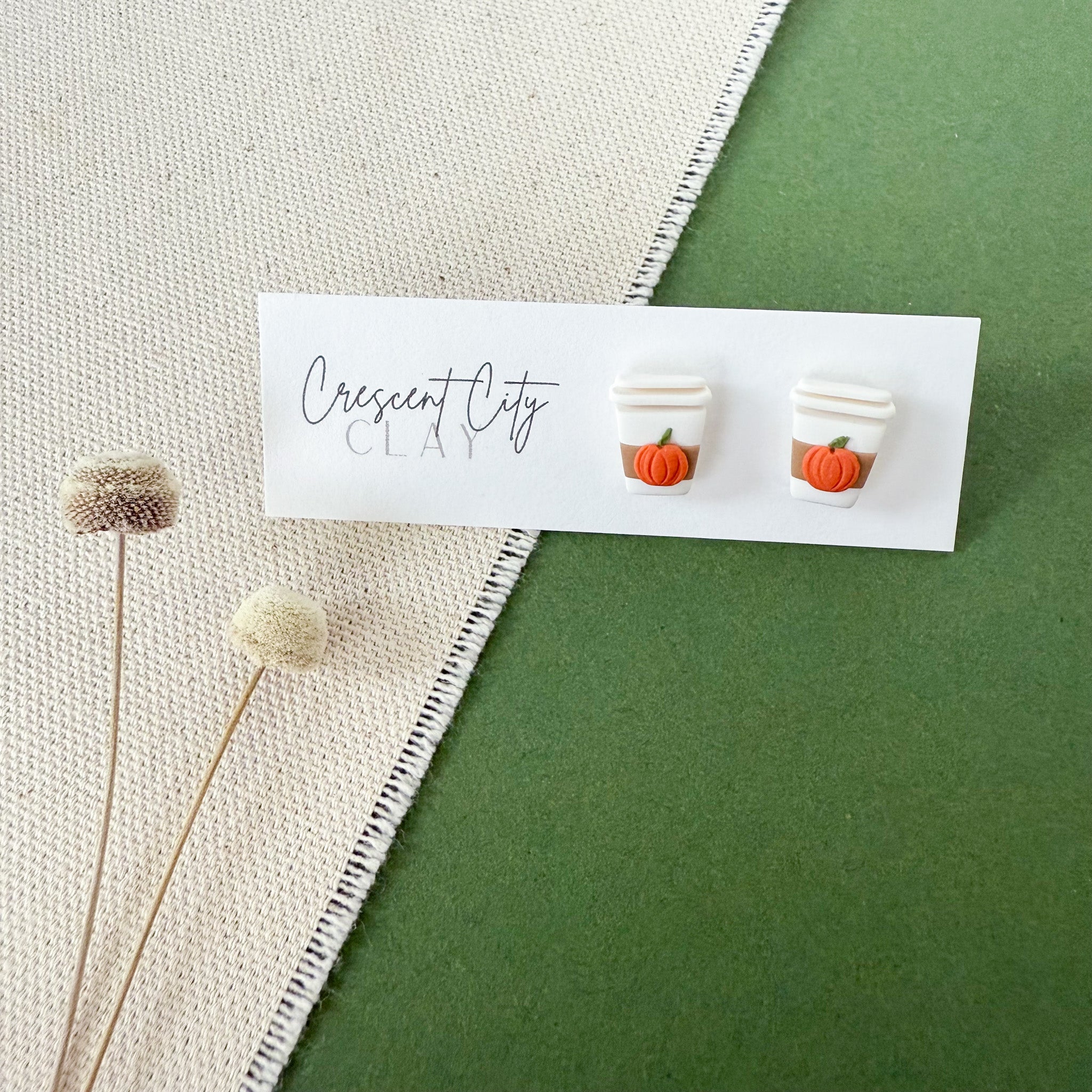 Pumpkin Spiced Latte Stud Earrings