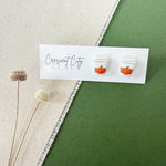 Load image into Gallery viewer, Pumpkin Spiced Latte Stud Earrings
