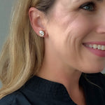Load image into Gallery viewer, Vintage Fall Floral Stud Earrings
