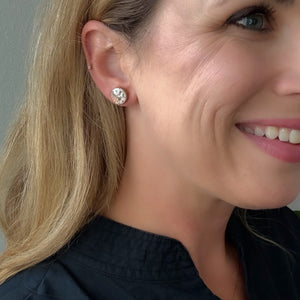 Vintage Fall Floral Stud Earrings