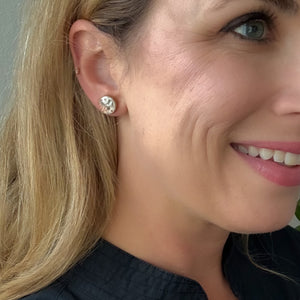 Vintage Fall Floral Stud Earrings
