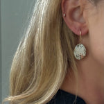 Load image into Gallery viewer, Vintage Ghost Oval Dangle Earrings
