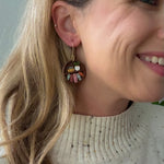 Load image into Gallery viewer, Miniature Bookcase Earrings -- Round Design
