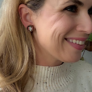 Miniature Bookcase Stud Earrings