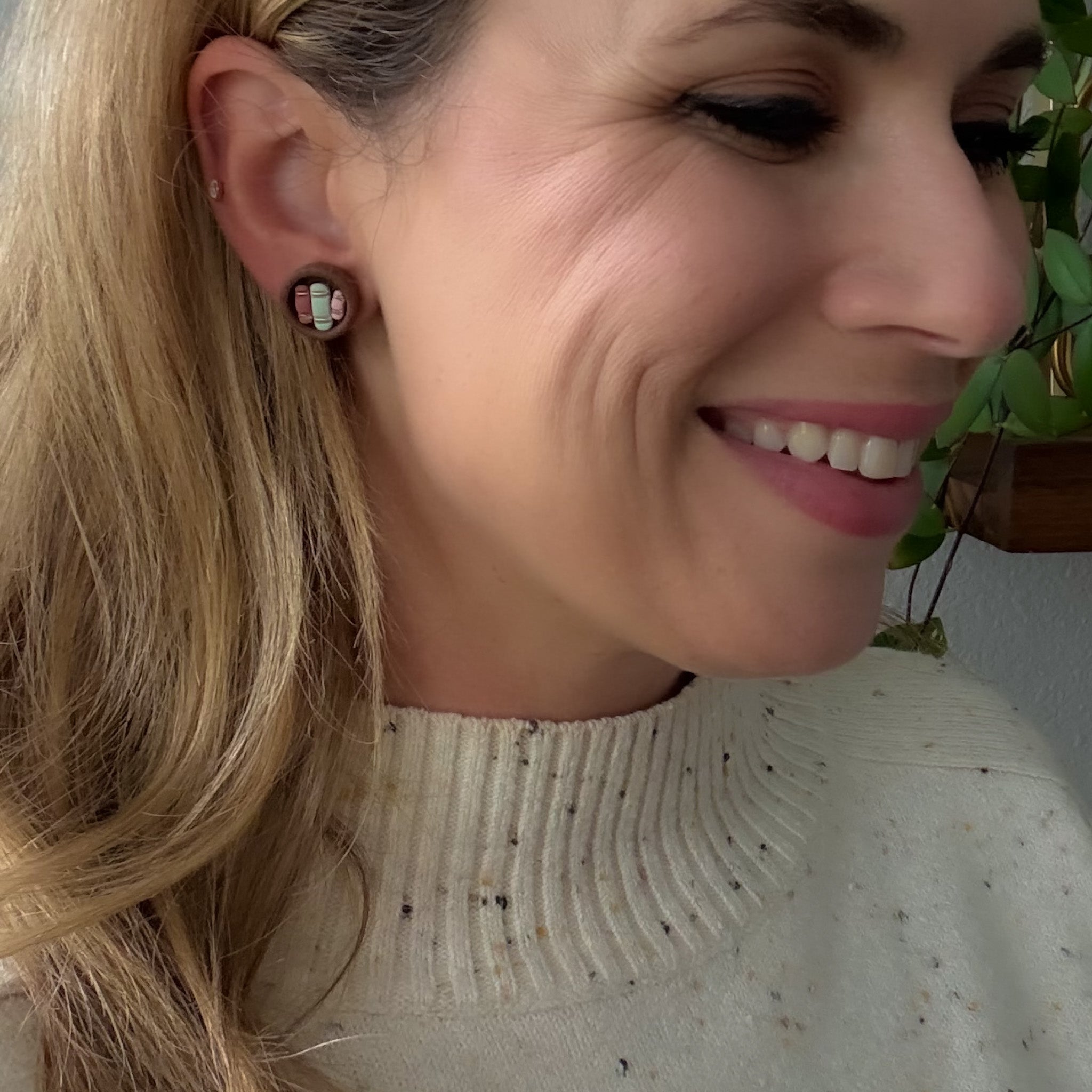 Miniature Bookcase Stud Earrings