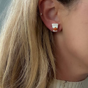 Pumpkin Spiced Latte Stud Earrings