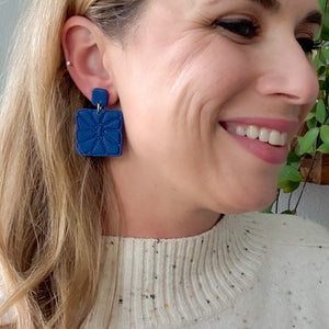 Square Matisse Inspired Earrings