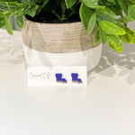 Load image into Gallery viewer, Louisiana Studs in Purple + Gold
