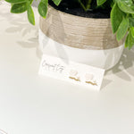 Load image into Gallery viewer, Louisiana Studs in White + Gold
