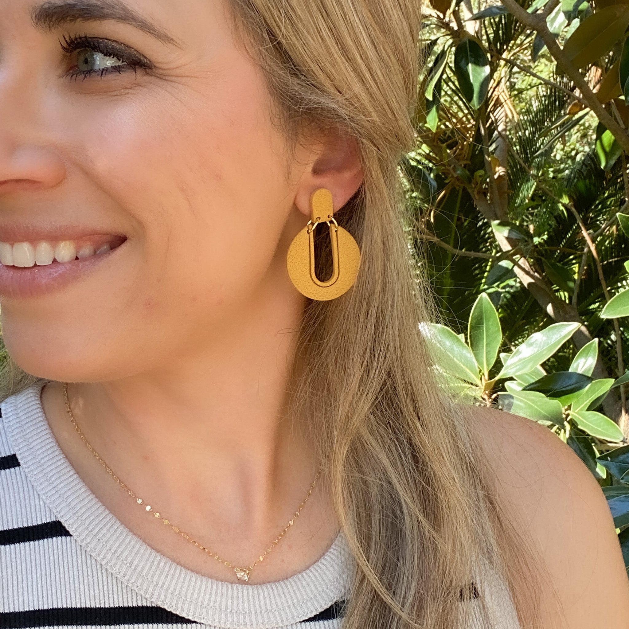 Caroline Earrings in Mustard