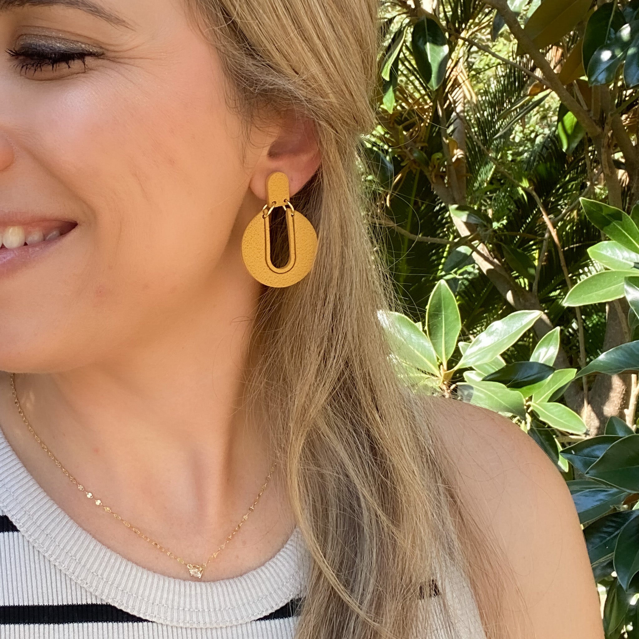 Caroline Earrings in Mustard