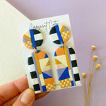 Load image into Gallery viewer, Colonnade Earrings in Quilted Design
