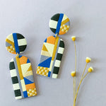 Load image into Gallery viewer, Colonnade Earrings in Quilted Design
