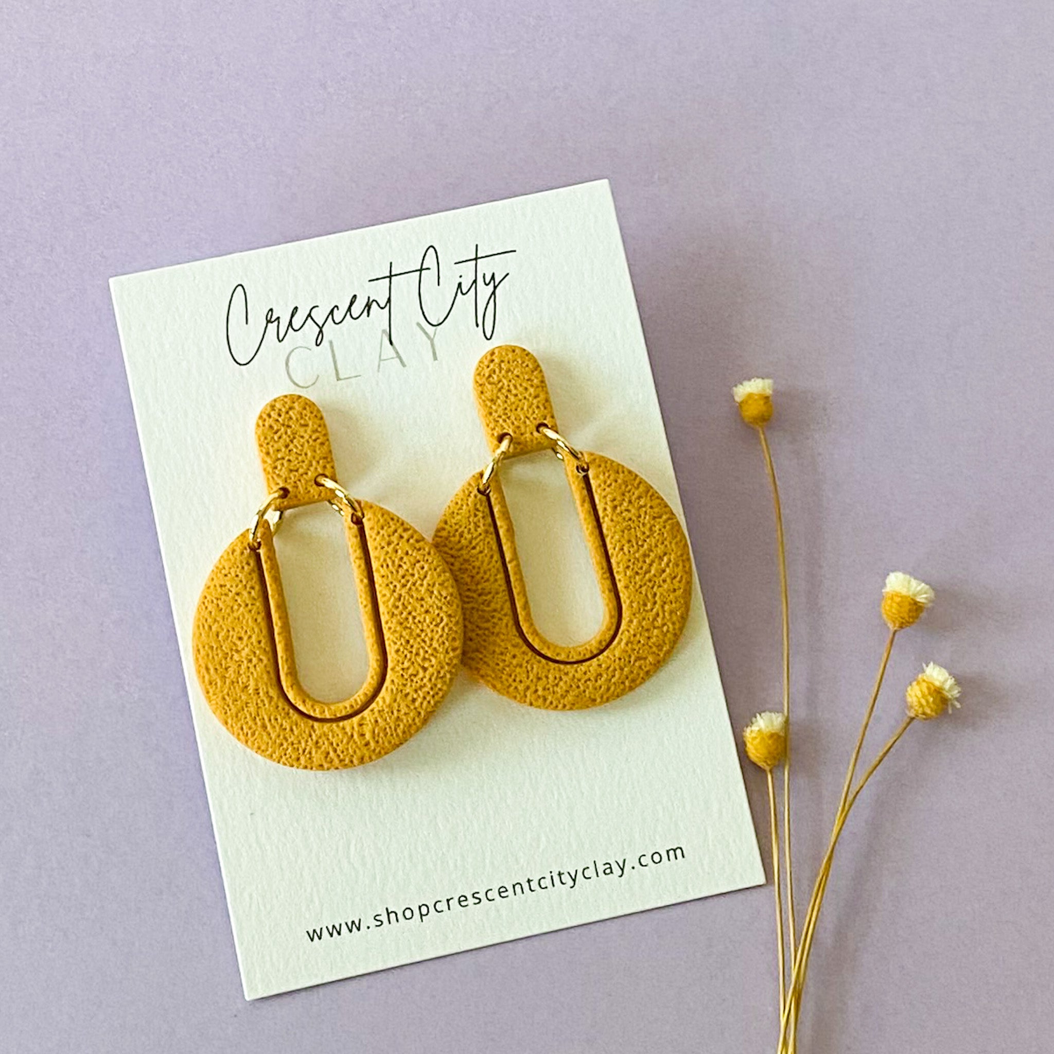 Caroline Earrings in Mustard