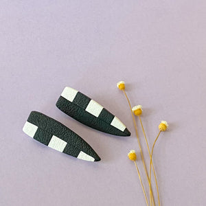 Dagger Statement Studs in Black & White