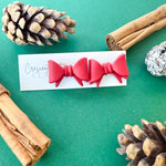 Load image into Gallery viewer, Bow Stud Earrings in Red
