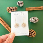 Load image into Gallery viewer, Hoop Earrings in Pearl with Crystals
