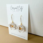 Load image into Gallery viewer, Magnolia Flower Dangle Earrings
