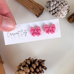 Load image into Gallery viewer, Bow Studs in Vintage Pink
