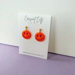 Load image into Gallery viewer, Smiley Face Dangle Earrings
