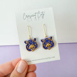 Load image into Gallery viewer, LSU Tiger Dangle Earrings (Medium)
