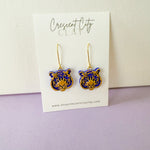 Load image into Gallery viewer, LSU Tiger Dangle Earrings (Medium)
