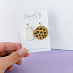 Load image into Gallery viewer, Perfect Pairs Foodie Earrings -- Mik &amp; Cookies
