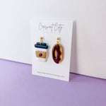 Load image into Gallery viewer, Perfect Pairs Foodie Earrings -- Coffee &amp; Donuts
