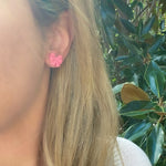 Load image into Gallery viewer, Bow Studs in Vintage Pink
