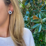 Load image into Gallery viewer, Soccer Ball Stud Earrings
