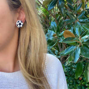 Soccer Ball Stud Earrings