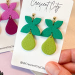 Load image into Gallery viewer, Alyse Earrings in Textured Green
