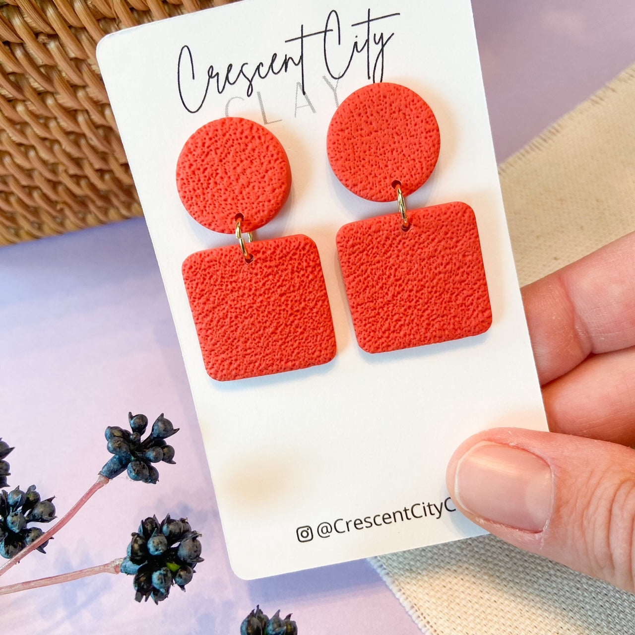 Leah Earrings in Sunset Colors