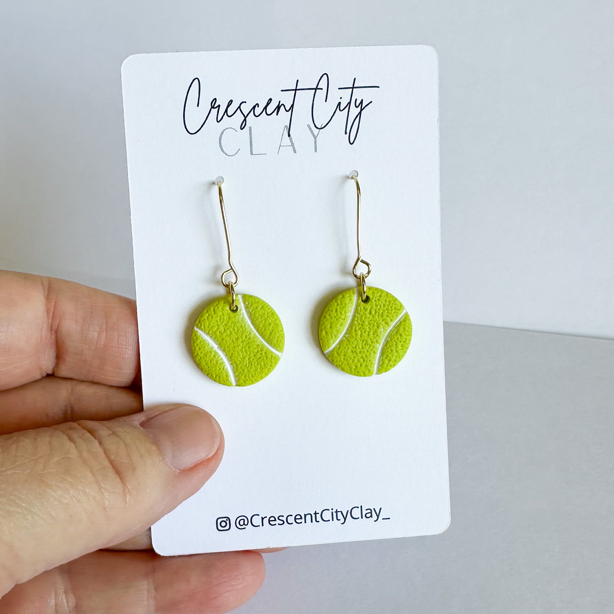 Tennis Ball Dangle Earrings