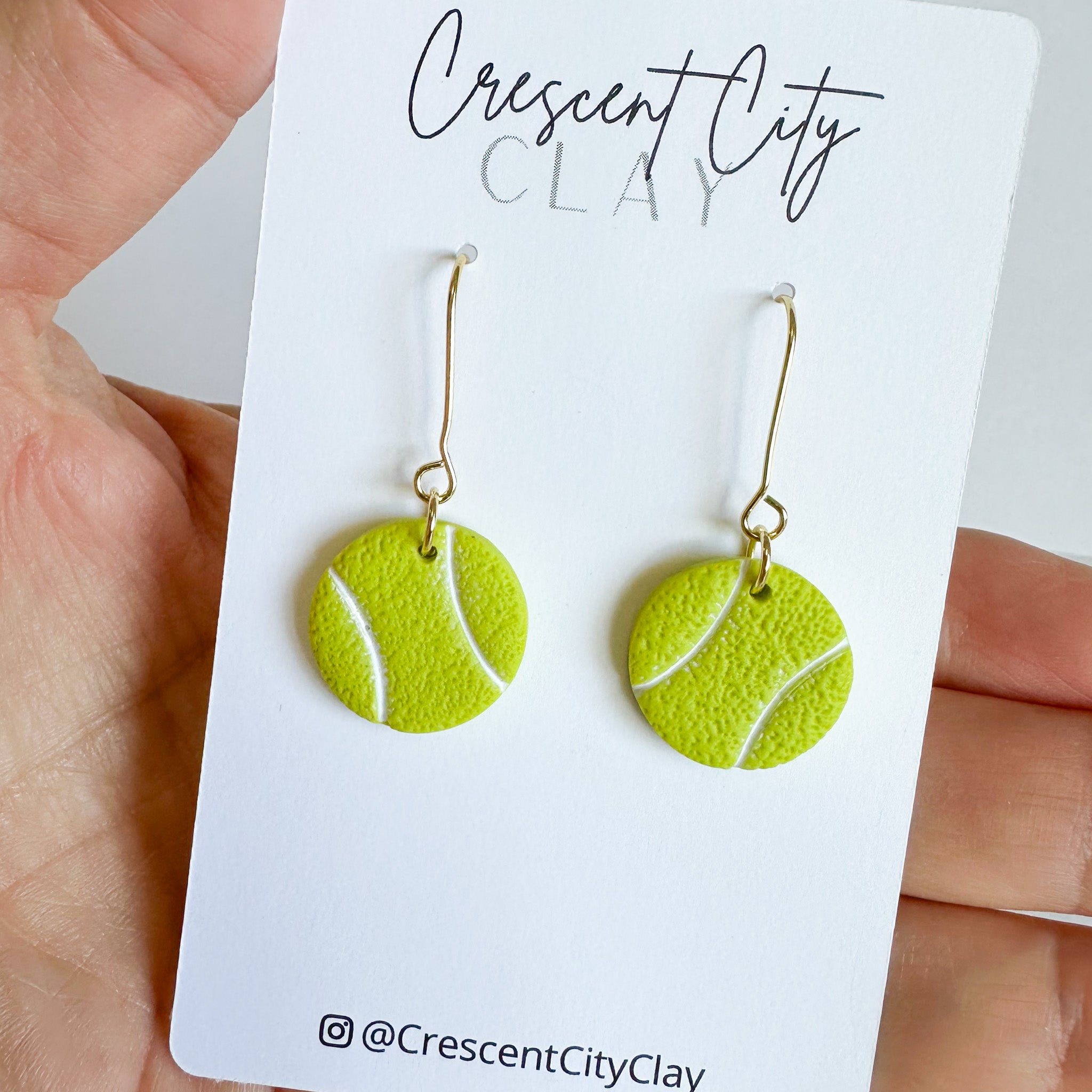 Tennis Ball Dangle Earrings