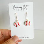 Load image into Gallery viewer, Baseball Dangle Earrings
