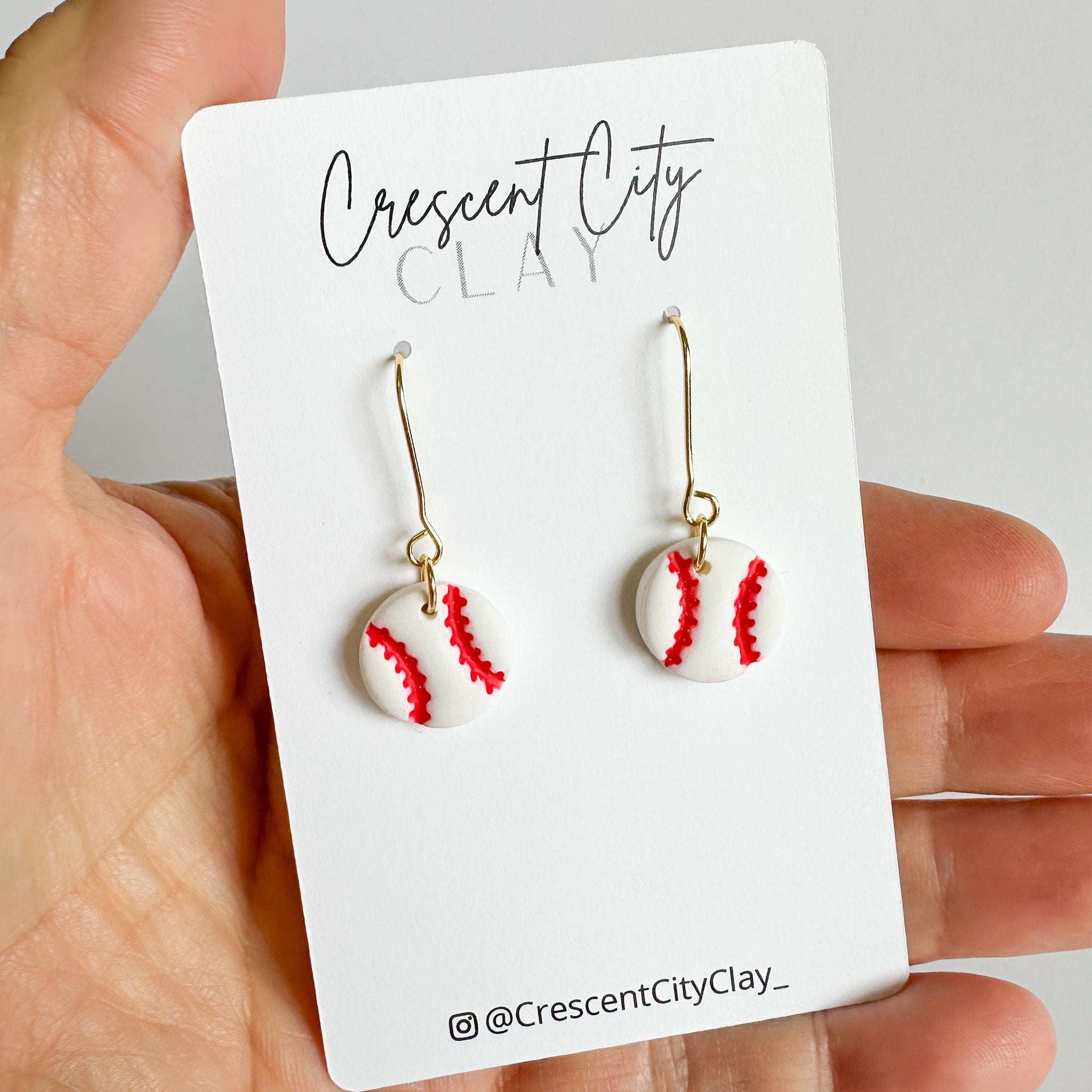 Baseball Dangle Earrings