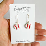 Load image into Gallery viewer, Baseball Dangle Earrings
