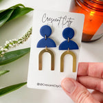 Load image into Gallery viewer, Josephine Earrings in Navy
